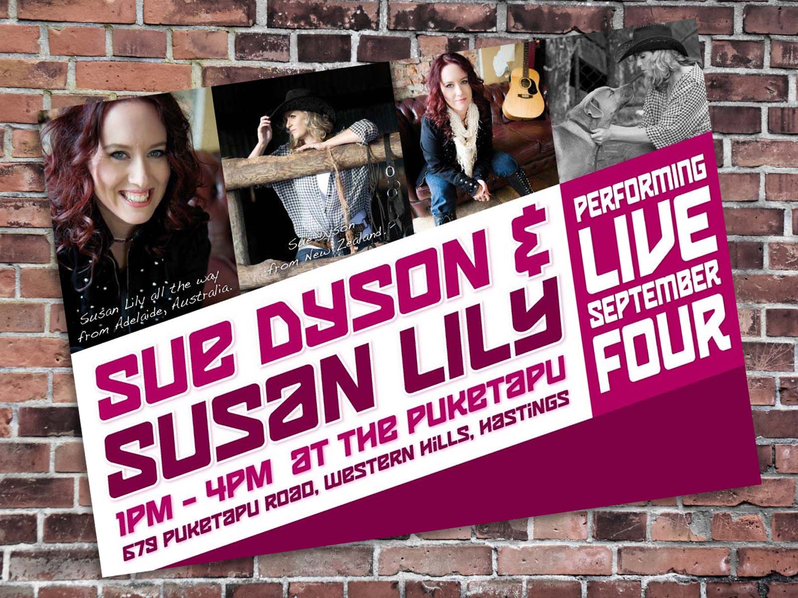 Sue Dyson and Susan Lily poster.
