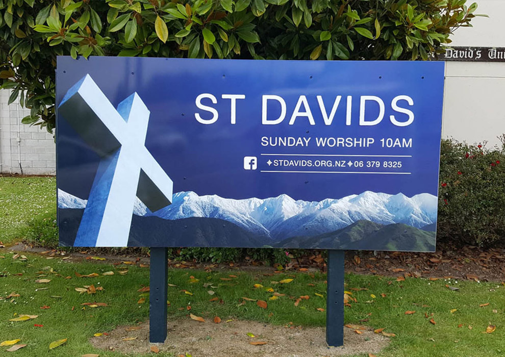 St David's Church Sign